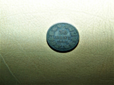 MONEDA ARGINT ROMANIA 50 BANI 1894 foto