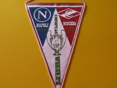 Fanion fotbal SPARTAK MOSCOVA - SSC NAPOLI (Cupa Cupelor 24.10.1990) foto