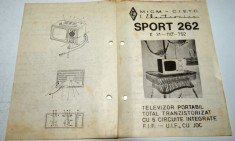 Pliant reclama si Instructiuni televizor portabil Sport 262 foto