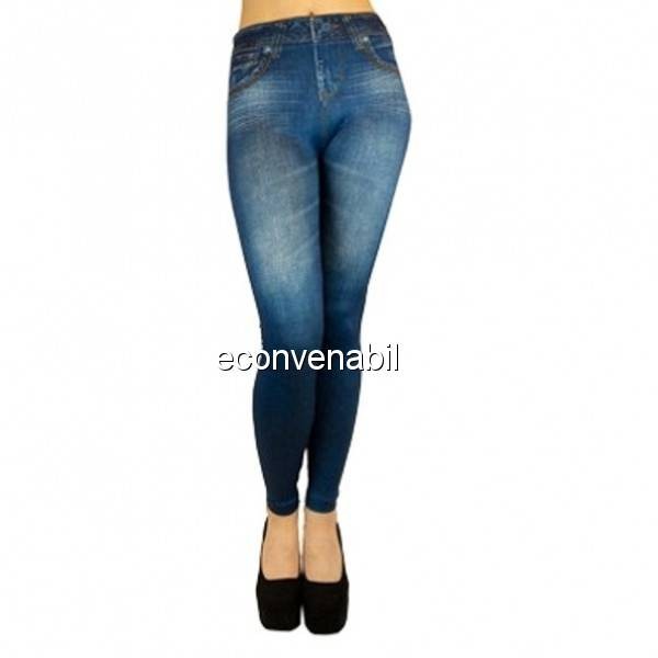 Colanti Jeggings Slim and Lift Caresse Jeans Albastri foto mare Colanti Jeggings Slim and Lift Caresse Jeans Albastri foto mare