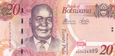 Bancnota Botswana 20 Pula 2012 - P31c UNC foto