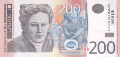 Bancnota Serbia 200 Dinari 2013 - P58b UNC foto