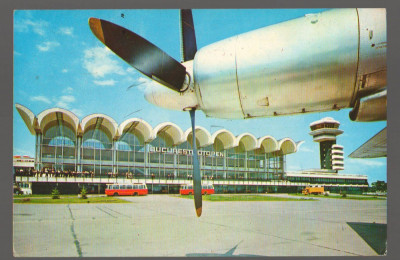 CPI B 10530 CARTE POSTALA - BUCURESTI. AERROPORTUL INTERNATIONAL OTOPENI foto