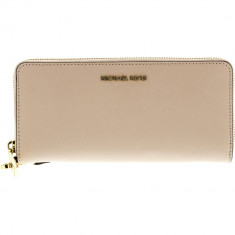 Geanta Michael Kors Dama Jet Set Travel Leather Continental Wallet Wristlet - Soft Pink foto