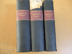 Colin &amp;amp; Capitant Drept civil francez 3 volume 1923 droit civil francais foto