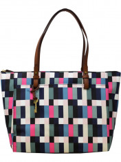 Geanta Fossil Dama Rachel Printed Top-Handle Bag Tote - Bright Multi foto