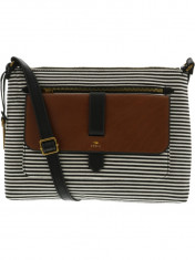 Geanta Fossil Dama Kinley Crossbody Cross Body Bag - Negru Stripe foto