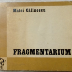 MATEI CALINESCU - FRAGMENTARIUM,1973(Leonid Dimov/Mircea Ivanescu/Emil Brumaru+)