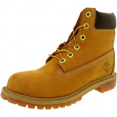 Timberland Boys 6 Inch Premium Boot Nubuck Wheat Yellow Ankle-High Leather foto
