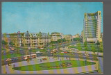 CPI B 10521 CARTE POSTALA - BUCURESTI. PIATA UNIVERSITATII, AUTOBUZE, AUTOTURISM, Circulata, Fotografie