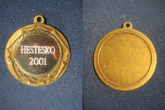 Medalii sportive hipism-calarie Suedia alama aurita si bronz. Pret pe bucata.