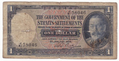 STRAITS SETTLEMENTS 1 dolar 1935 VG prefix JP-16b foto