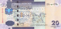 Bancnota Libia 20 Dinari (2009) - P74 UNC foto