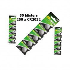 Baterie GP CR2032 Lithium Continutul pachetului 50x Blistere, Capacitate 210 foto