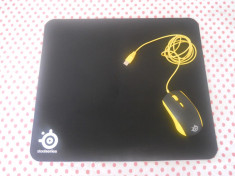 Mouse pad SteelSeries SteelPad QcK+ Black 45 x 40 x 2 mm. foto