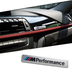 Stiker BMW M performance mperformanance 2 culori emblema auto aluminiu adeziv