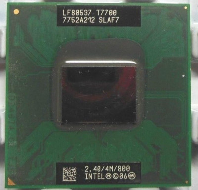 Procesor laptop Core 2 Duo T7700 SLAF7 4M Cache/2.4GHz/800/ foto