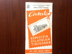 catalog expozitia filatelica timisoara iulie 1970 RSR cercul filatelic timbre foto