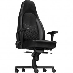 Scaun gaming NobleChairs ICON Real Leather Negru foto