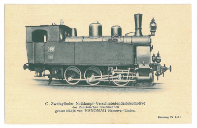 996 - LOCOMOTIVE, Train, Romania - old postcard - unused foto