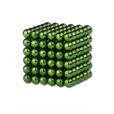 Bile magnetice antistres Tesla Ball, 5 mm, 216 piese, verde foto