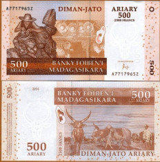 Madagascar 2004 (2016) - 500 ariary UNC foto