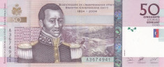 Bancnota Haiti 50 Gourdes 2004 - P274a UNC ( primul an al seriei ) foto