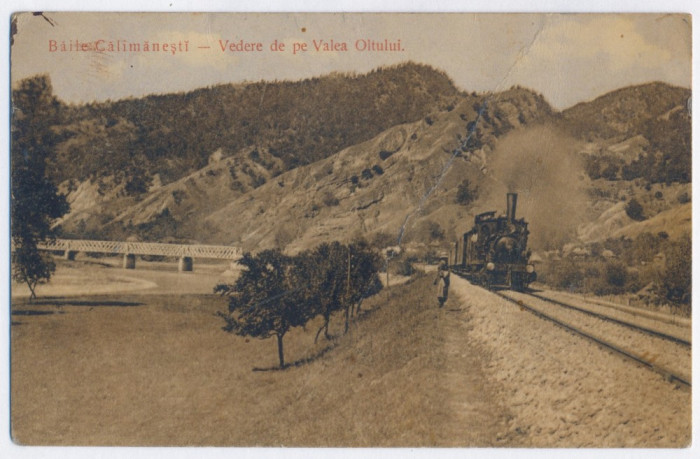 1541 - CALIMANESTI, Valcea, Train - old postcard - used - 1911