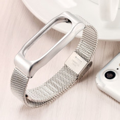 Bratara metalica pentru Xiaomi Mi band 2 inclusiv Culoare Argint foto