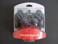Gamepad Joystick Maneta INTEX gen Playstation pt. PC cu vibratii (double shock) foto