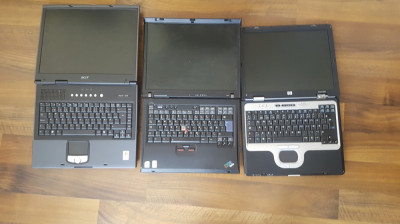 Lot 3 Laptopuri Functionale IBM/Acer/HP Incomplete. Livrare gratuita! foto