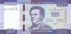 Bancnota Liberia 10 Dolari 2017 - PNew UNC foto