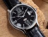 Ceas Dama Lux HAAS et CIE Extraplat 9mm Swiss Made, Data, Cadran 36mm, Curea 19mm, Cutie Piele
