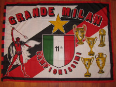 Steag fotbal - AC MILAN (dimensiuni mari) foto