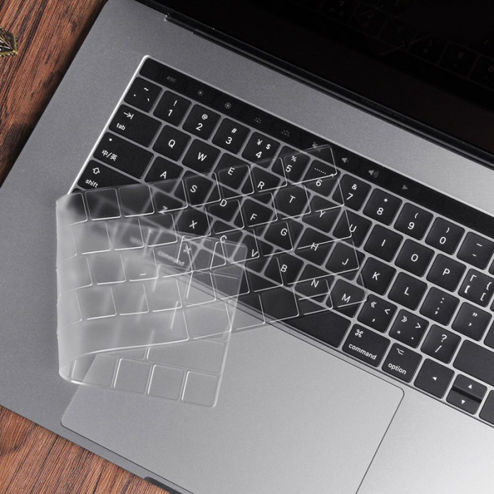 Husa protectie tastatura US Macbook Pro 13 15 2016 2017 Touch Bar, transparenta
