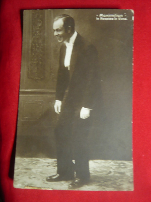 Ilustrata - Actorul Maximilian - Depozit Saraga ,circulat 1912