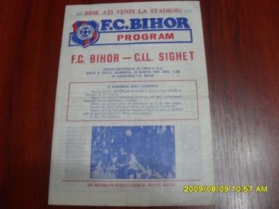 program FC Bihor - CIL Sghet foto