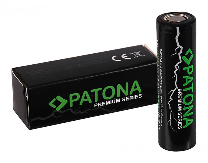 Patona | Acumulator Premium 18650 Cell 18650 Li-ion, neprotejat, 3,7V, 3250mAh,