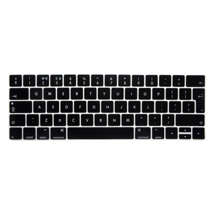 Husa protectie tastatura EU Macbook Pro 13 15 2016 2017 Touch Bar, negru