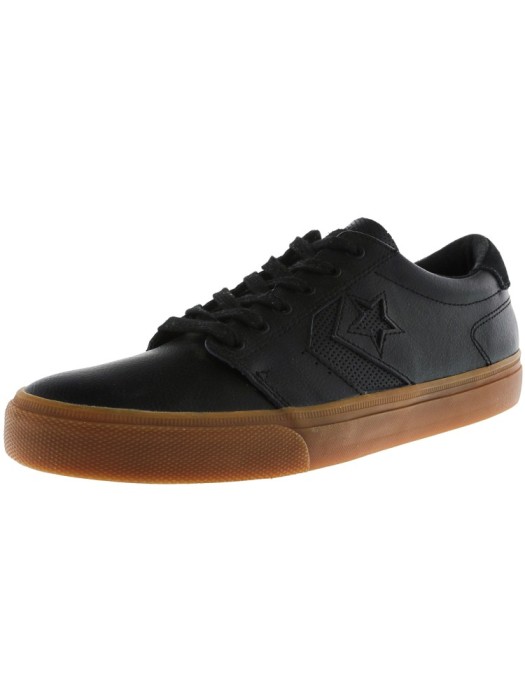 Converse Ka3 Black / Gum Ankle-High Leather Fashion Sneaker foto mare Converse Ka3 Black / Gum Ankle-High Leather Fashion Sneaker foto mare