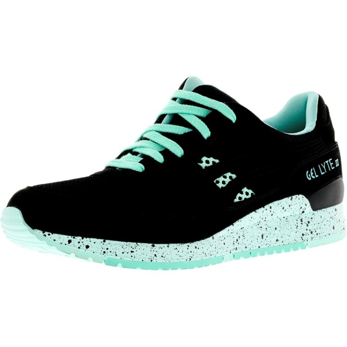Asics barbati Gel-Lyte Iii Black / Green Speckled Ankle-High Leather Running Shoe foto mare Asics barbati Gel-Lyte Iii Black / Green Speckled Ankle-High Leather Running Shoe foto mare