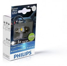 Bec auto led Philips X-tremeVision LED C5W 1W 12V 4000K 128584000KX1 foto