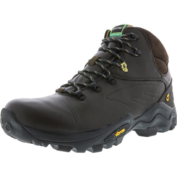 Hi-Tec barbati V-Lite Flash Hike Waterproof Chocolate / Core Gold High-Top Leather Hiking Boot foto mare Hi-Tec barbati V-Lite Flash Hike Waterproof Chocolate / Core Gold High-Top Leather Hiking Boot foto mare