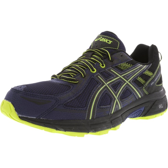 Asics barbati Gel-Venture 6 Indigo Blue / Black Energy Green Ankle-High Running Shoe foto mare Asics barbati Gel-Venture 6 Indigo Blue / Black Energy Green Ankle-High Running Shoe foto mare