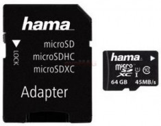 Card de memorie Hama micro SDXC 64GB, Clasa 10 foto