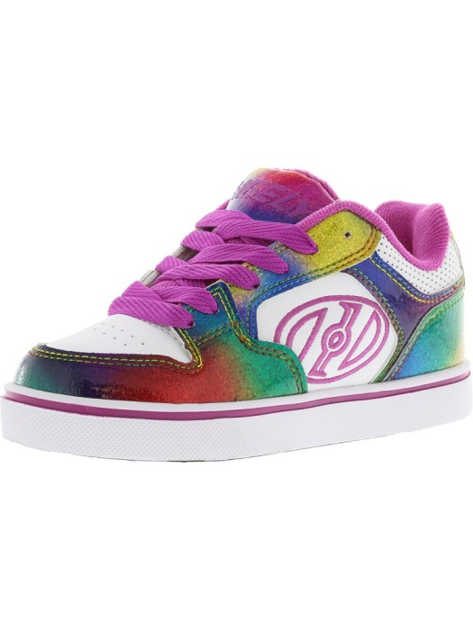 Heelys Motion Plus White / Rainbow Hot Pink Ankle-High Skateboarding Shoe foto mare Heelys Motion Plus White / Rainbow Hot Pink Ankle-High Skateboarding Shoe foto mare