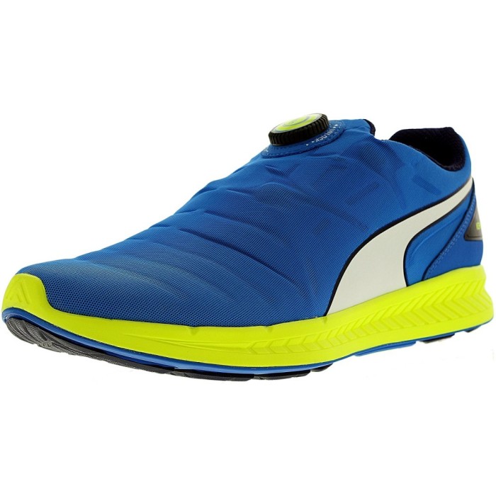 Puma barbati Ignite Disc Electric Blue/White/Safety Yellow Ankle-High Running Shoe foto mare Puma barbati Ignite Disc Electric Blue/White/Safety Yellow Ankle-High Running Shoe foto mare