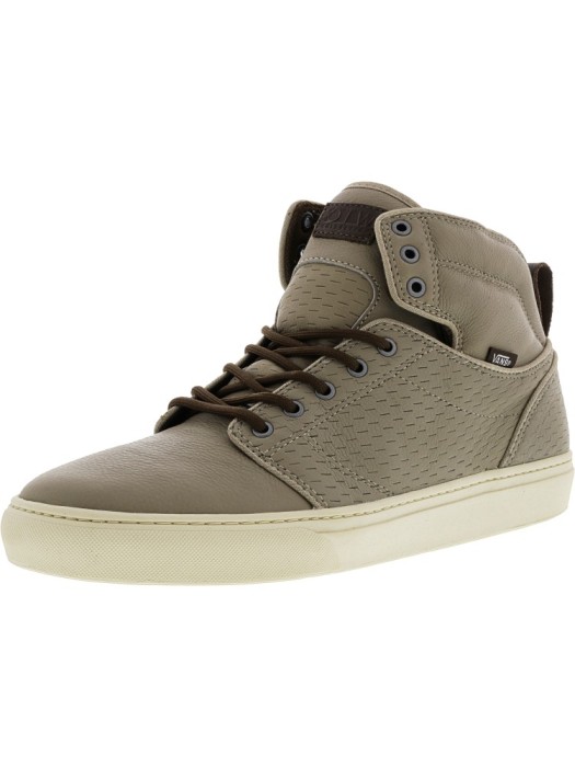 Vans barbati Alomar Perforations Khaki / Turtledove Mid-Top Leather Skateboarding Shoe foto mare Vans barbati Alomar Perforations Khaki / Turtledove Mid-Top Leather Skateboarding Shoe foto mare