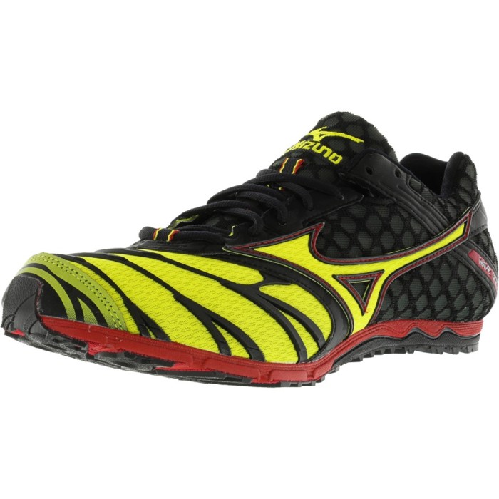 Mizuno barbati Wave Kizuna Black / Yellow Red Ankle-High Track Shoe foto mare Mizuno barbati Wave Kizuna Black / Yellow Red Ankle-High Track Shoe foto mare