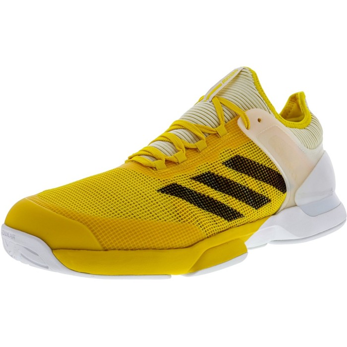 Adidas barbati Adizero Ubersonic 2 Equipment Yellow / Black White Low Top Tennis Shoe foto mare Adidas barbati Adizero Ubersonic 2 Equipment Yellow / Black White Low Top Tennis Shoe foto mare